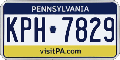 PA license plate KPH7829