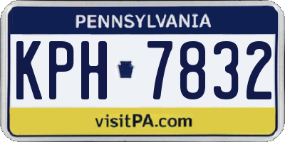 PA license plate KPH7832