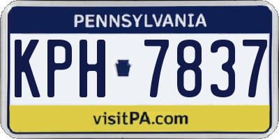 PA license plate KPH7837
