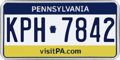 PA license plate KPH7842