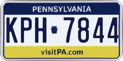 PA license plate KPH7844