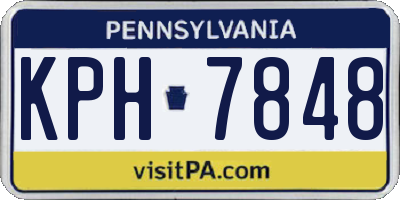 PA license plate KPH7848