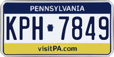 PA license plate KPH7849