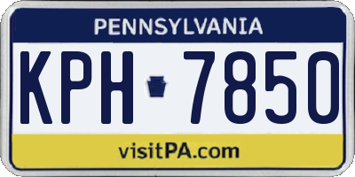 PA license plate KPH7850