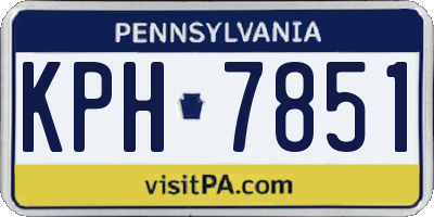 PA license plate KPH7851