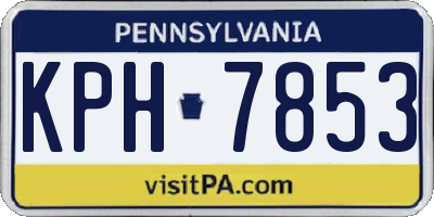 PA license plate KPH7853