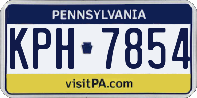 PA license plate KPH7854