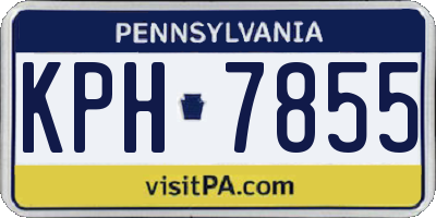 PA license plate KPH7855