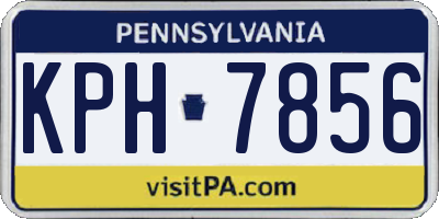 PA license plate KPH7856