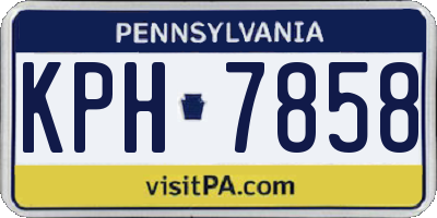 PA license plate KPH7858