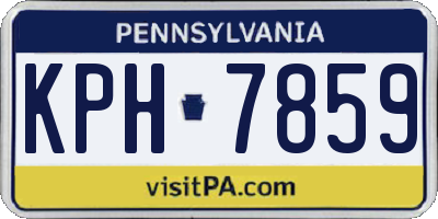 PA license plate KPH7859