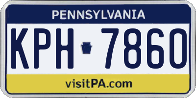 PA license plate KPH7860