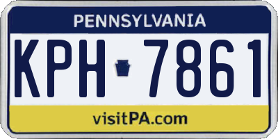 PA license plate KPH7861