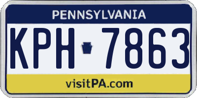 PA license plate KPH7863