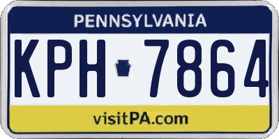 PA license plate KPH7864