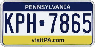 PA license plate KPH7865