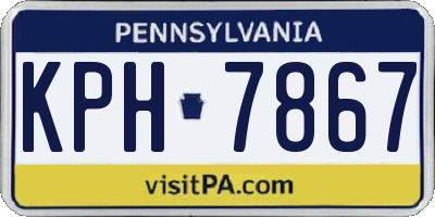 PA license plate KPH7867