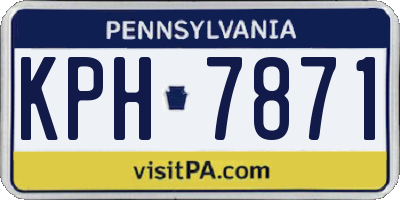 PA license plate KPH7871