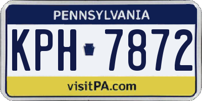 PA license plate KPH7872
