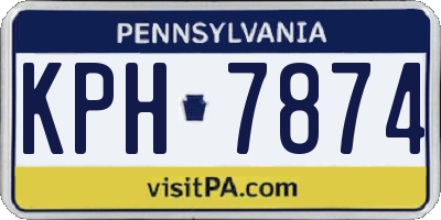 PA license plate KPH7874