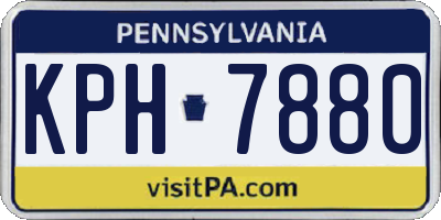 PA license plate KPH7880