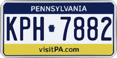 PA license plate KPH7882