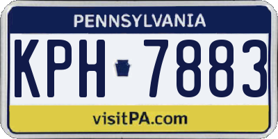 PA license plate KPH7883