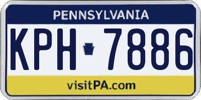 PA license plate KPH7886