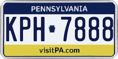 PA license plate KPH7888