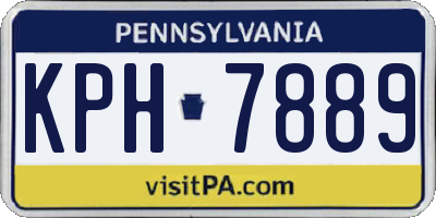 PA license plate KPH7889