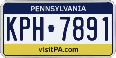 PA license plate KPH7891