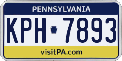 PA license plate KPH7893
