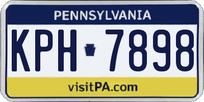 PA license plate KPH7898