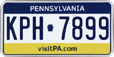 PA license plate KPH7899