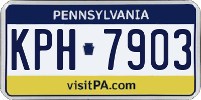 PA license plate KPH7903