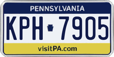 PA license plate KPH7905