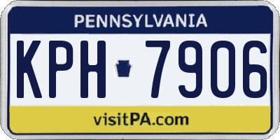 PA license plate KPH7906