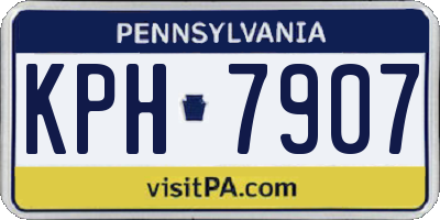 PA license plate KPH7907