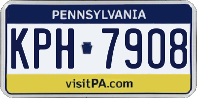 PA license plate KPH7908