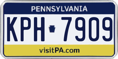 PA license plate KPH7909