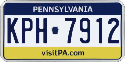 PA license plate KPH7912