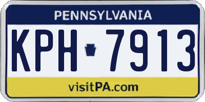 PA license plate KPH7913