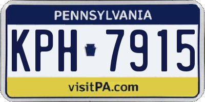 PA license plate KPH7915