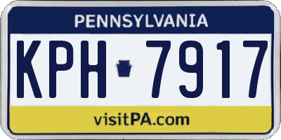 PA license plate KPH7917