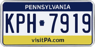 PA license plate KPH7919