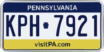 PA license plate KPH7921