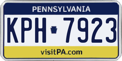 PA license plate KPH7923