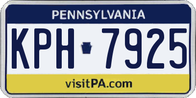 PA license plate KPH7925