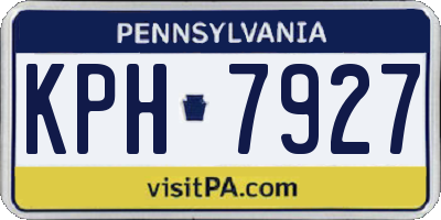 PA license plate KPH7927