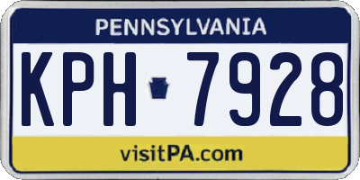 PA license plate KPH7928